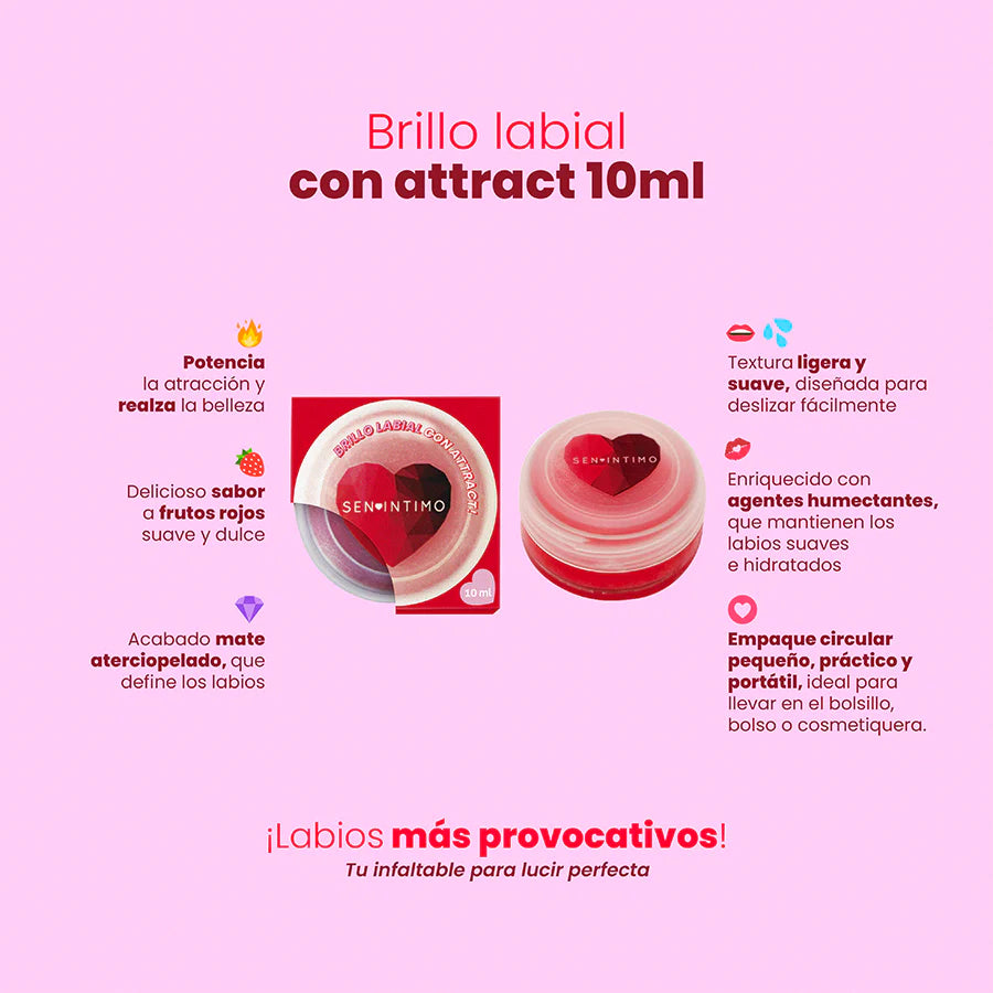 BRILLO LABIAL X 10 ML FRUTOS ROJOS SEN INTIMO
