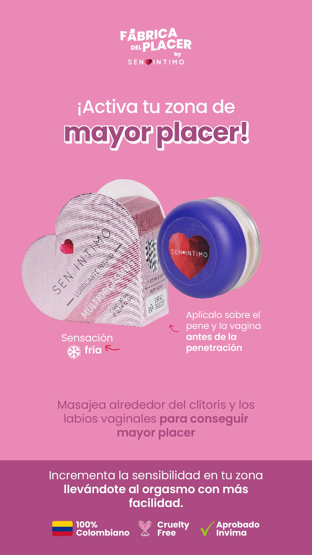 MULTIORGASMOS CORAZÓN X 10 ML SEN INTIMO