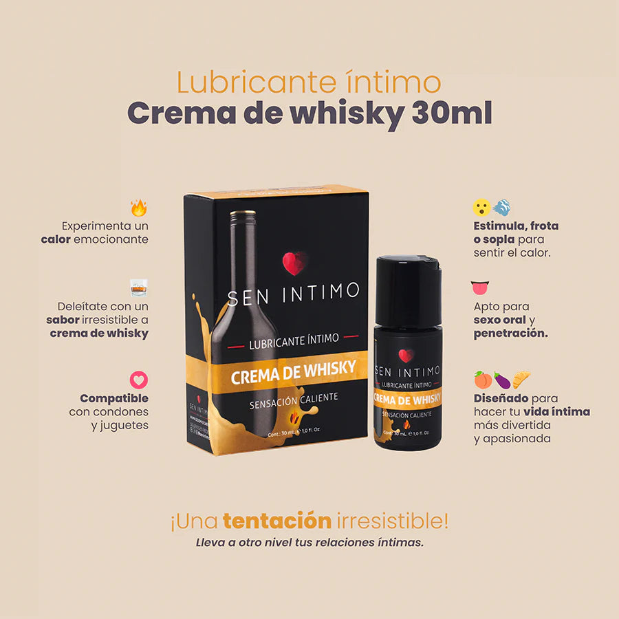 LUBRICANTE CALIENTE CREMA DE WHISKY X 30 ML SEN INTIMO
