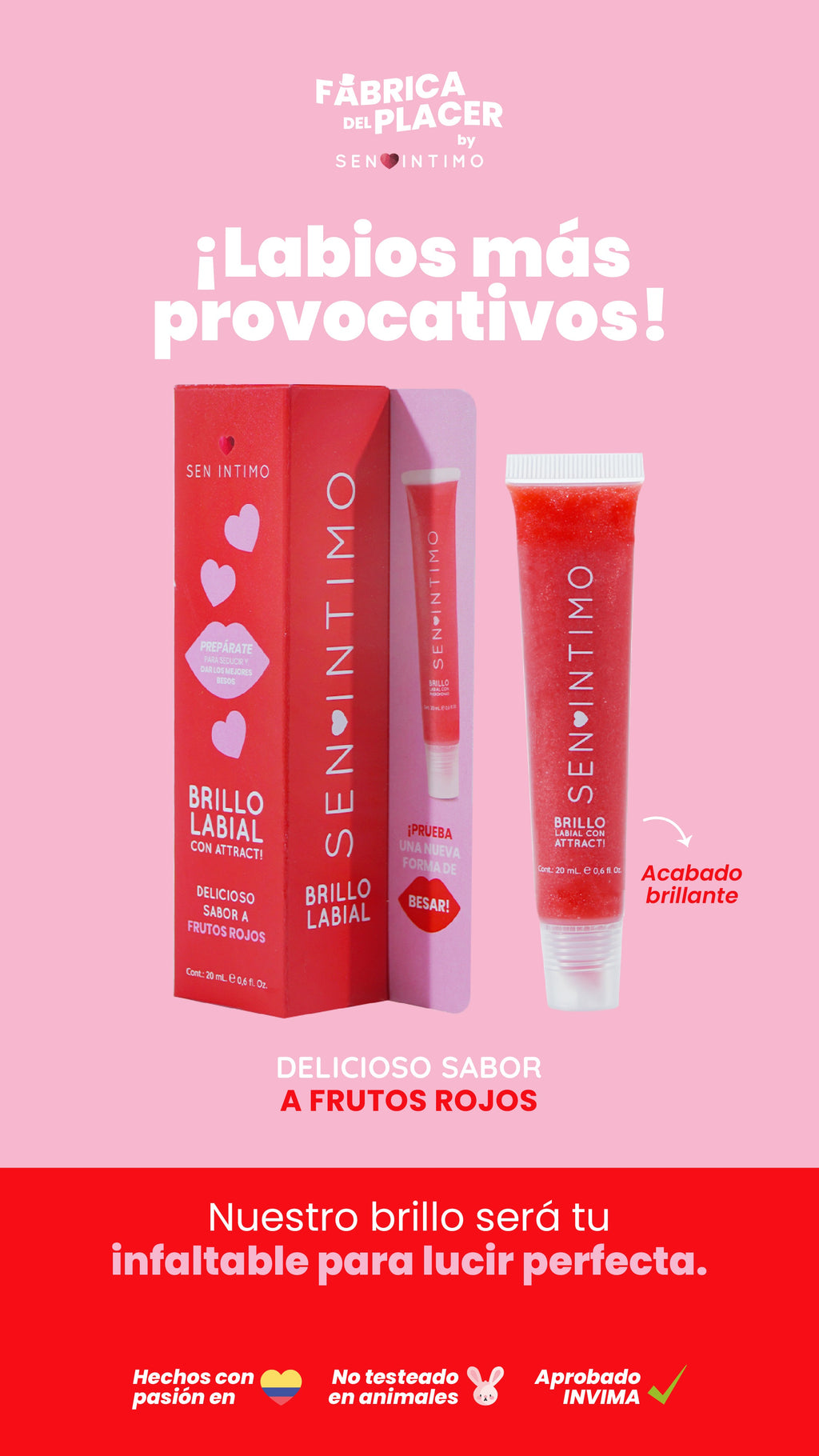BRILLO LABIAL X 20 ML CEREZA SEN INTIMO