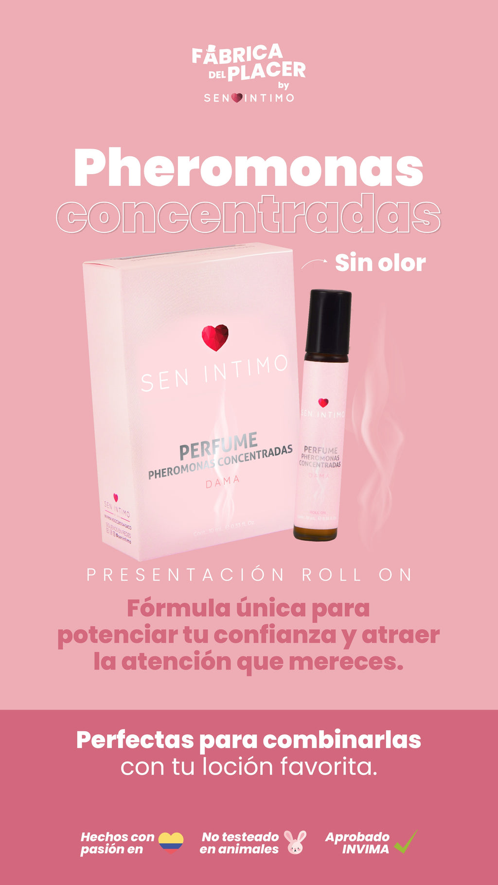 PERFUME CON PHEROMONAS DAMA ROLL ON X 10ML SEN INTIMO