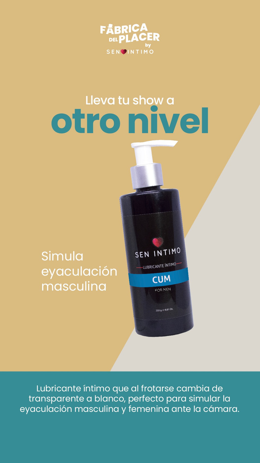 LUBRICANTE CUM FOR MEN X 250 ML SEN INTIMO