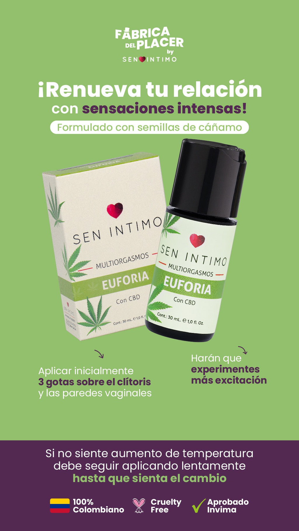 MULTIORGASMOS EUFORIA X 30 ML SEN INTIMO