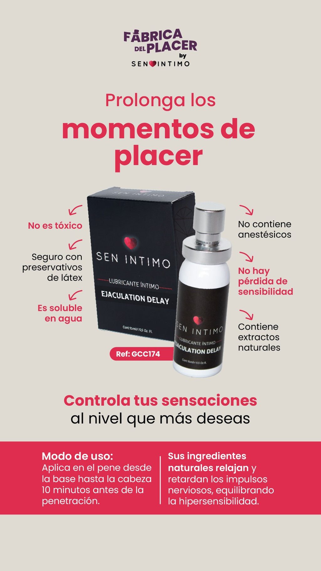 RETARDANTE EJACULATION DELAY X 15 ML SEN INTIMO